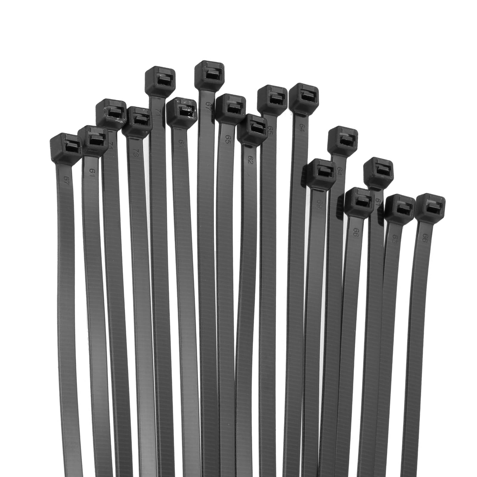 Unifizz 50PCS PCS Cable Zip Ties 300mm x 4.8mm Balck – Self-Locking Nylon Wire Ties with Tensile Strength for Indoor and Outdoor — image 1