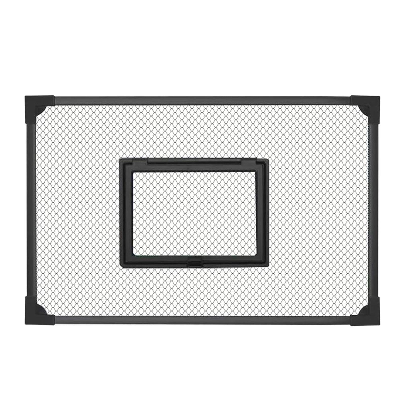 kowaku Mesh Screen Netting for Fish, Tank Lid Cover with Feeding Window, Anti Jumping Tear Resistant Mesh Tank Screen, Aquarium Lid Replacement, Jump Net Cover Keeps Cat out for Tanks, 50x30cm