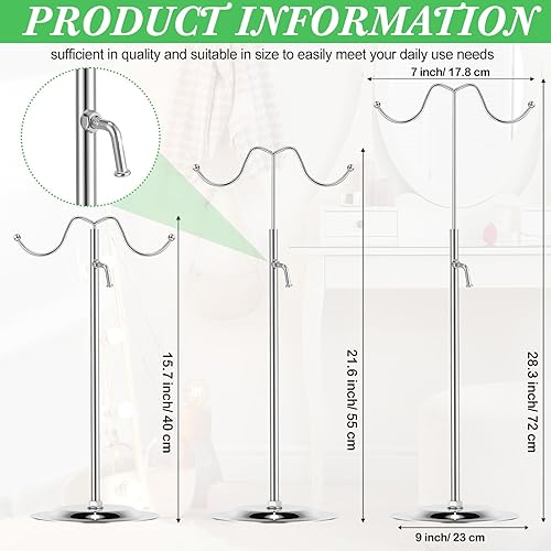 Vista 2 de Nuenen 4 piezas de soporte de exhibición de bolso de acero inoxidable ajustable de acero inoxidable soporte de metal independiente soporte de bolsa