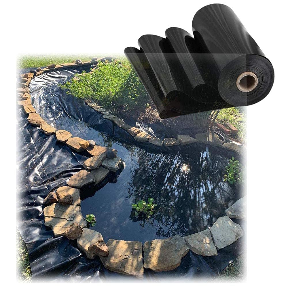 Lámina de goma negra de 9 x 9 m de grosor para fuentes de jardín y estanques de patio, material impermeable duradero ideal para paisajismo y proyectos acuáticos