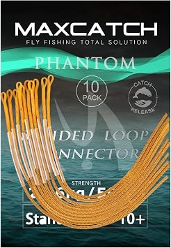 Maxcatch Fishing Braided Leader Loop Connectors 30/50lb for Fly Fishing Line 10PCS