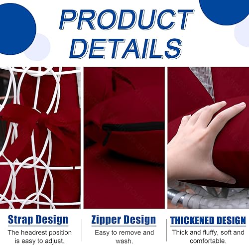Miniatura 4 de Cojín para silla de huevo, cojín grueso para silla de patio, cojín colgante para silla de columpio, suave y agradable al tacto