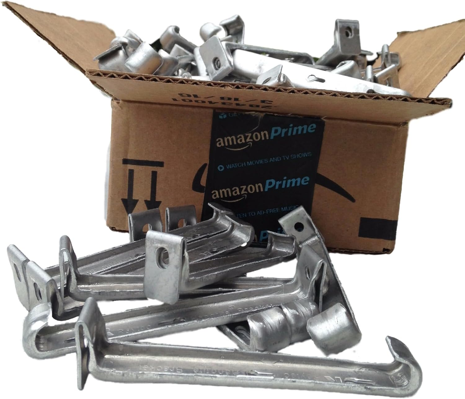 5 Inch Hidden Gutter Hangers for K-Style Aluminum Gutters – Heavy Duty Gutter Hanger Brackets with Clip, Made in USA (100 Pack)