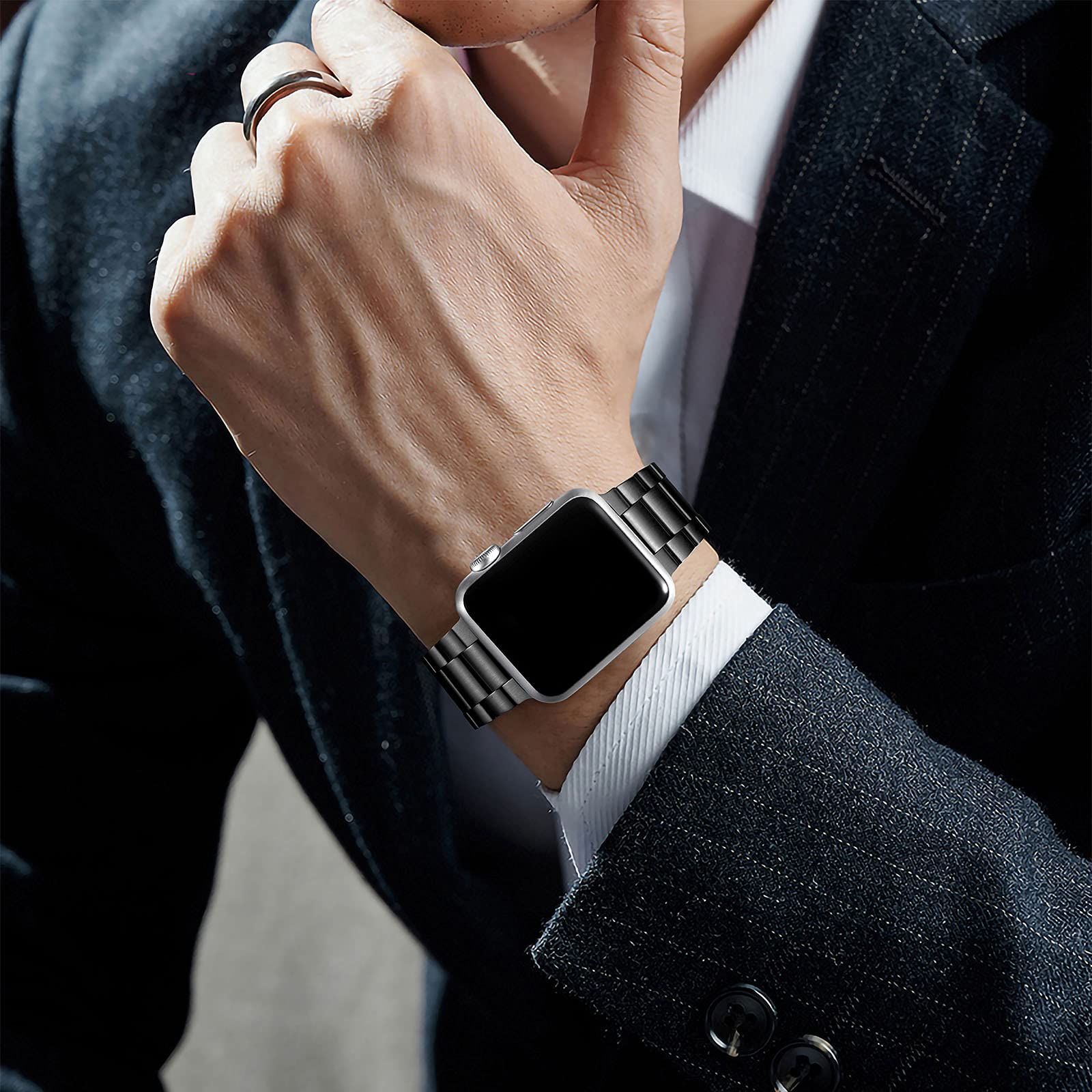 Netolo Cinturino in Metallo Compatibile con Cinturino Apple Watch 49mm 45mm 44mm 42mm 41mm 40mm 38mm, Cinturini di Ricambio in Acciaio Inossidabile per iWatch Series 9 8 7 6 5 4 3 2 1 Ultra SE SE 2