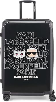 KARL LAGERFELD Paris Karl & Kat 28" Upright Luggage, Black