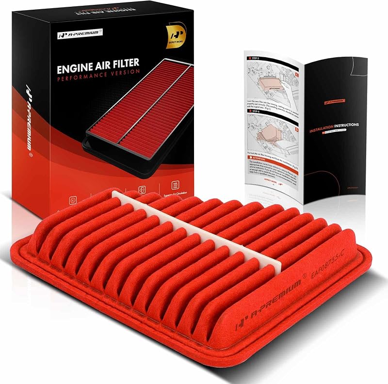 Filtro de ar do motor A-Premium pré-oleado para Toyota, Scion, Lexus e Pontiac – 1 unidade