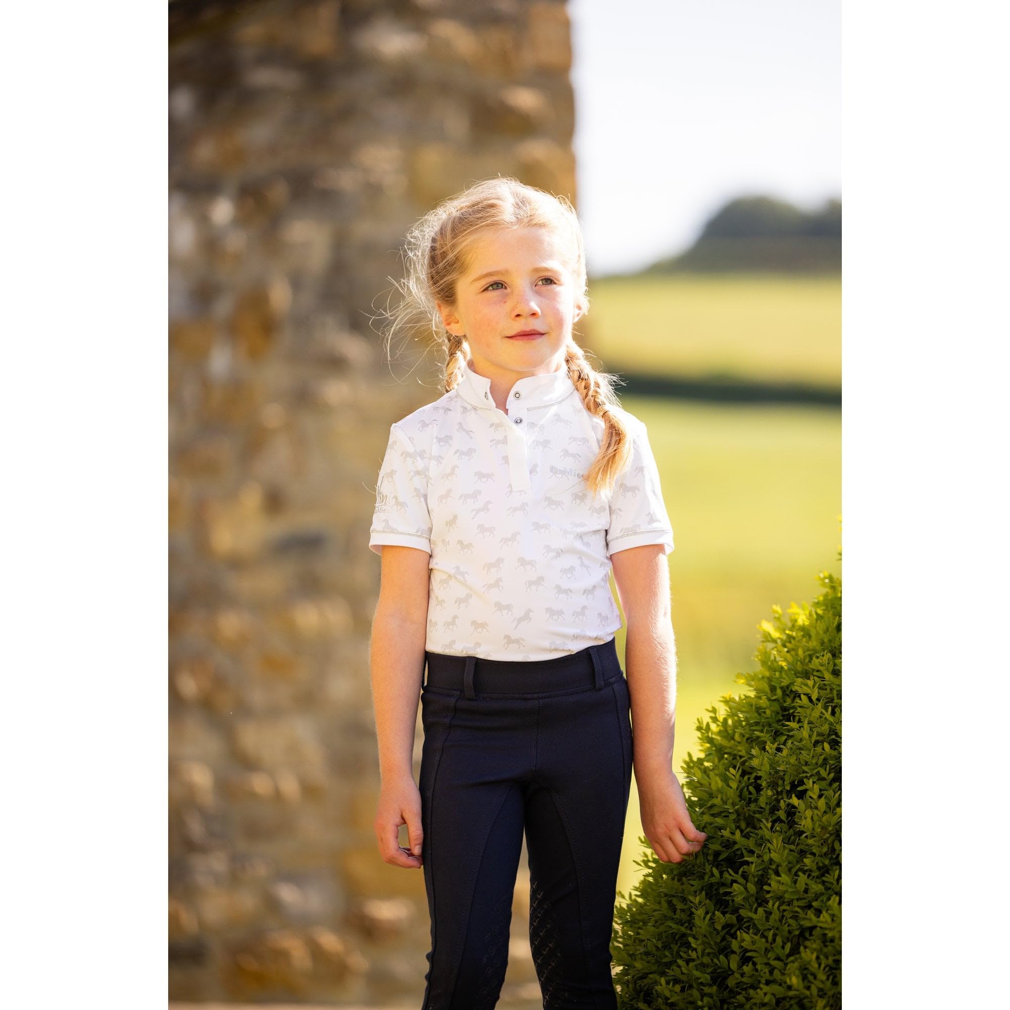 LeMieux Mini Bella Chemise de concours pour enfant Blanc