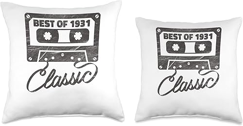 Miniatura 3 de Best of 1931 Limited Edition Birthday Gifts Cassette Tape Throw Pillow, 16x16, Multicolor