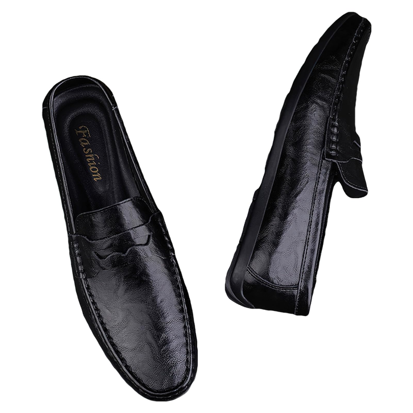 rismart Mocasin Hombre Casual Cuero Zapato Ponerse Conducción Plano Zapatilla