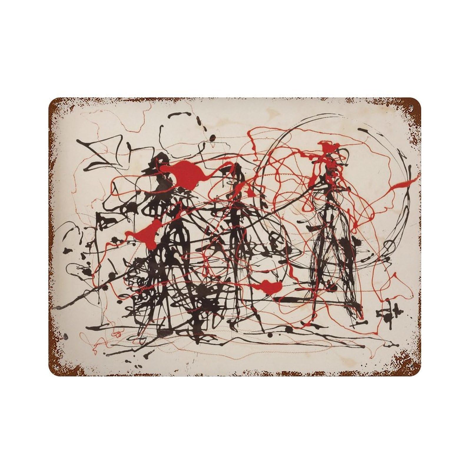 xiaoxiaoshen Jackson Pollock Abstract Expressionist1 Wall Decor Art Metal Tin Poster Modern Home Decor Art Home Bar Shop Decorations Vintage Sign 30x40cm