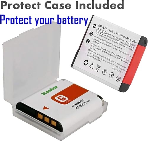 Miniatura 2 de Kastar Paquete de 1 cargador de batería NP-BG1 y cargador de pared AC para Sony Cyber-Shot DSC-H55, Cyber-Shot DSC-H70, Cyber-Shot DSC-H90,