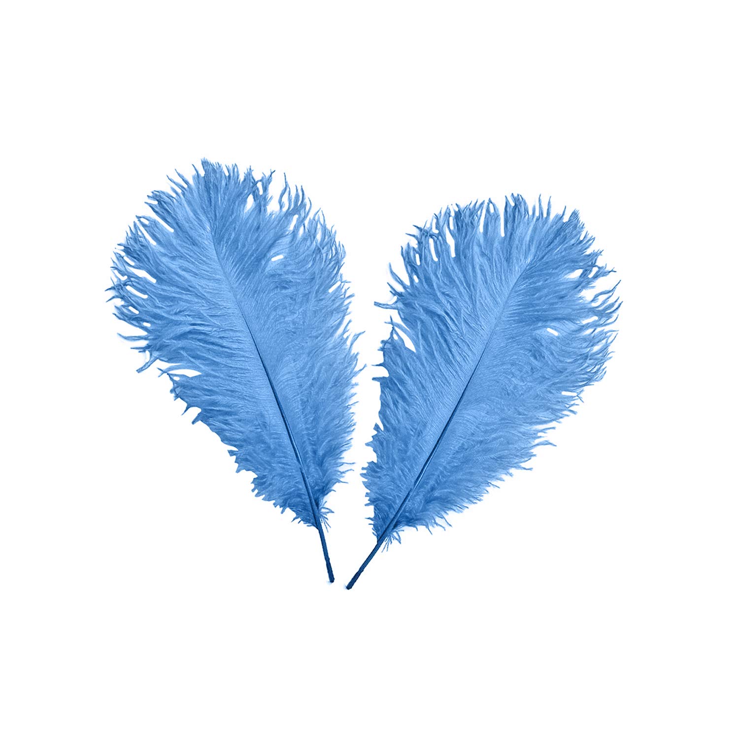 WedDecor Baby Blue Natural Ostrich Feathers 14-16" (35-40cm) Long for Wedding Centerpieces Home, Decorating Costumes