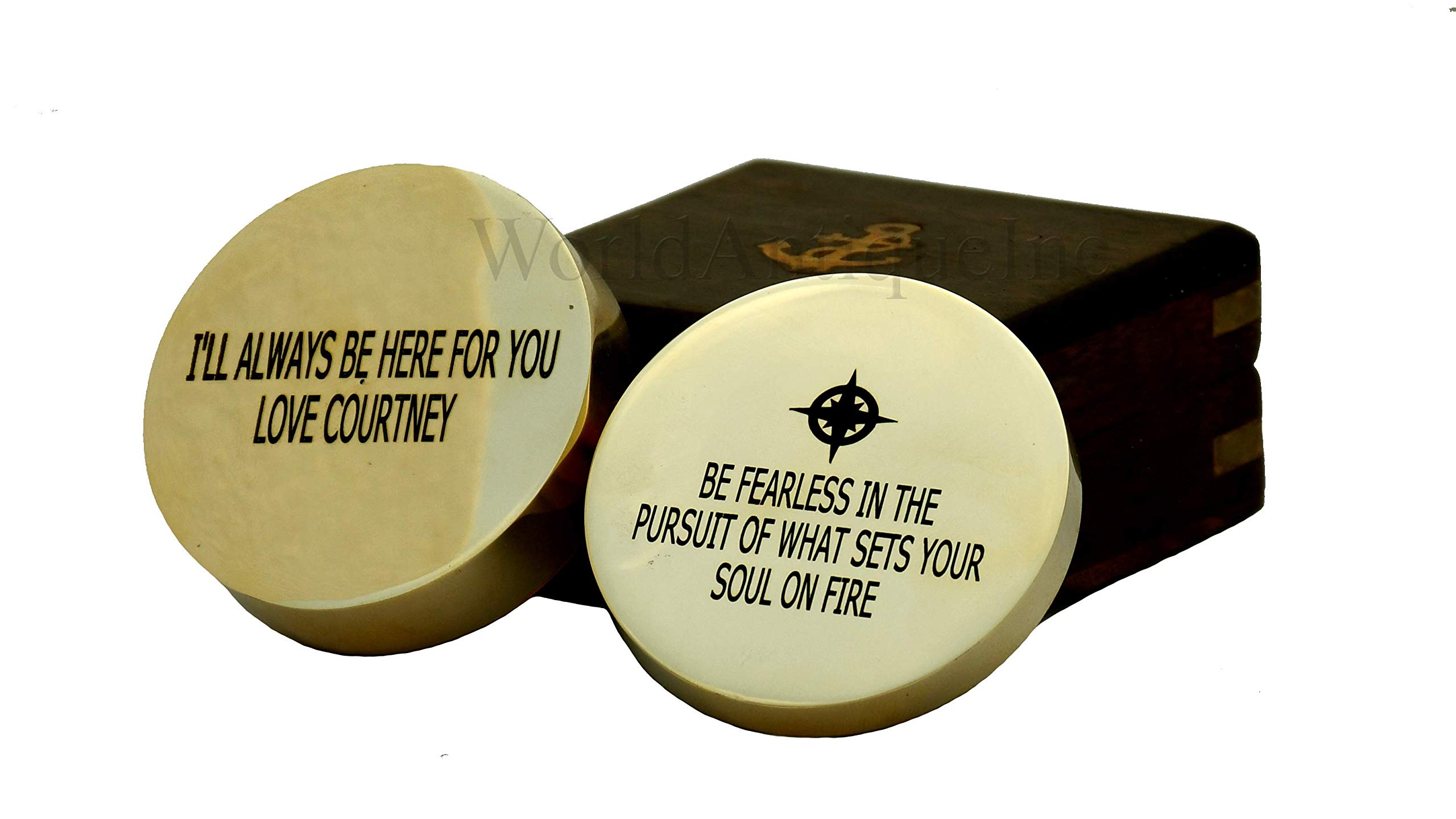 Brújula de sol para papá brújula grabada brújula antigua regalo personalizado latón Sundial brújula día del padre, regalo papá