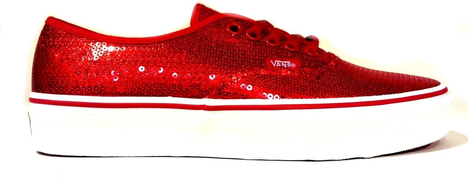 Red sequin vans Clearance
