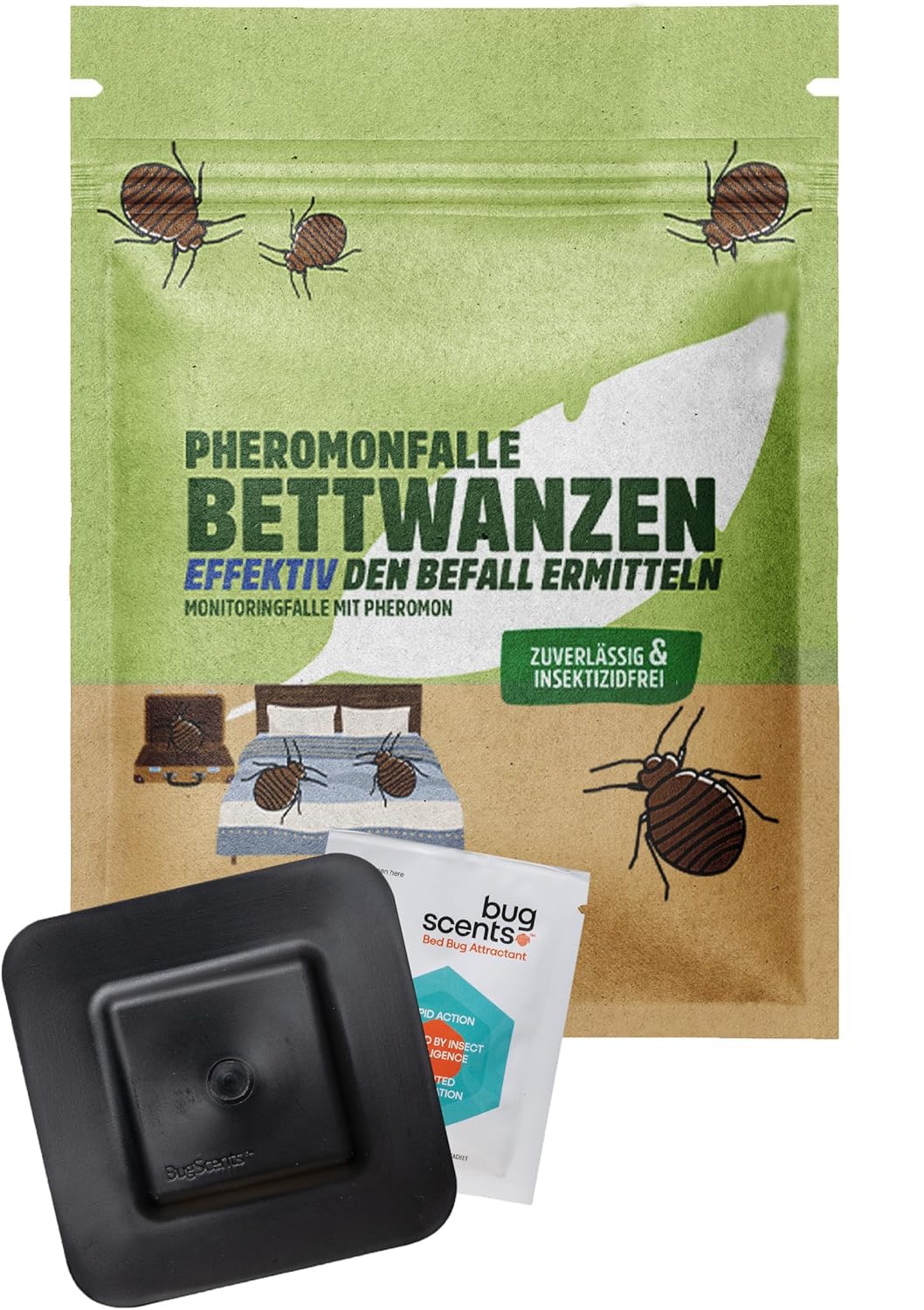 Bettwanzen Klebefallen mit Lockstoff 5 Stk, Bett wanzen Bekämpfung
