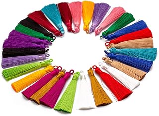 Forise 30pcs Tassels Mix 15 Style Fashion Soft Silky Elegant Tassels Fit for Jewelry Making DIY Crafts Accessories