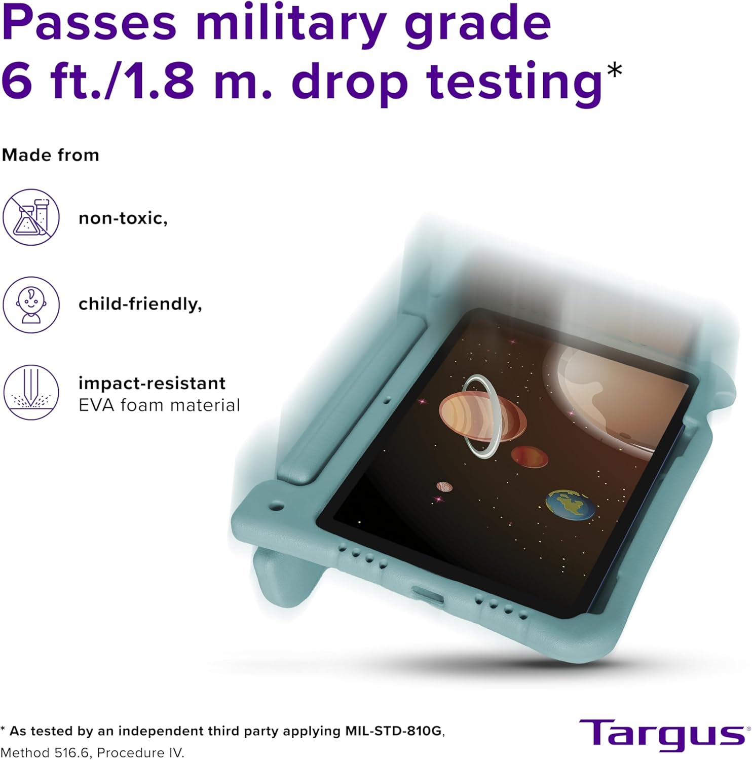 Targus – Kids Case Compatible with iPad Air 11” (M2), iPad 10.9” (10th Gen), iPad Air 10.9” (5th & 4th Gen), iPad Pro 11 Inch (1st–4th Gen) - THD96405GL