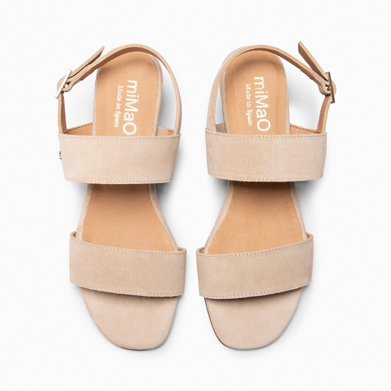 miMaO. Sandalias de tacón ancho. Hechas y fabricadas en España