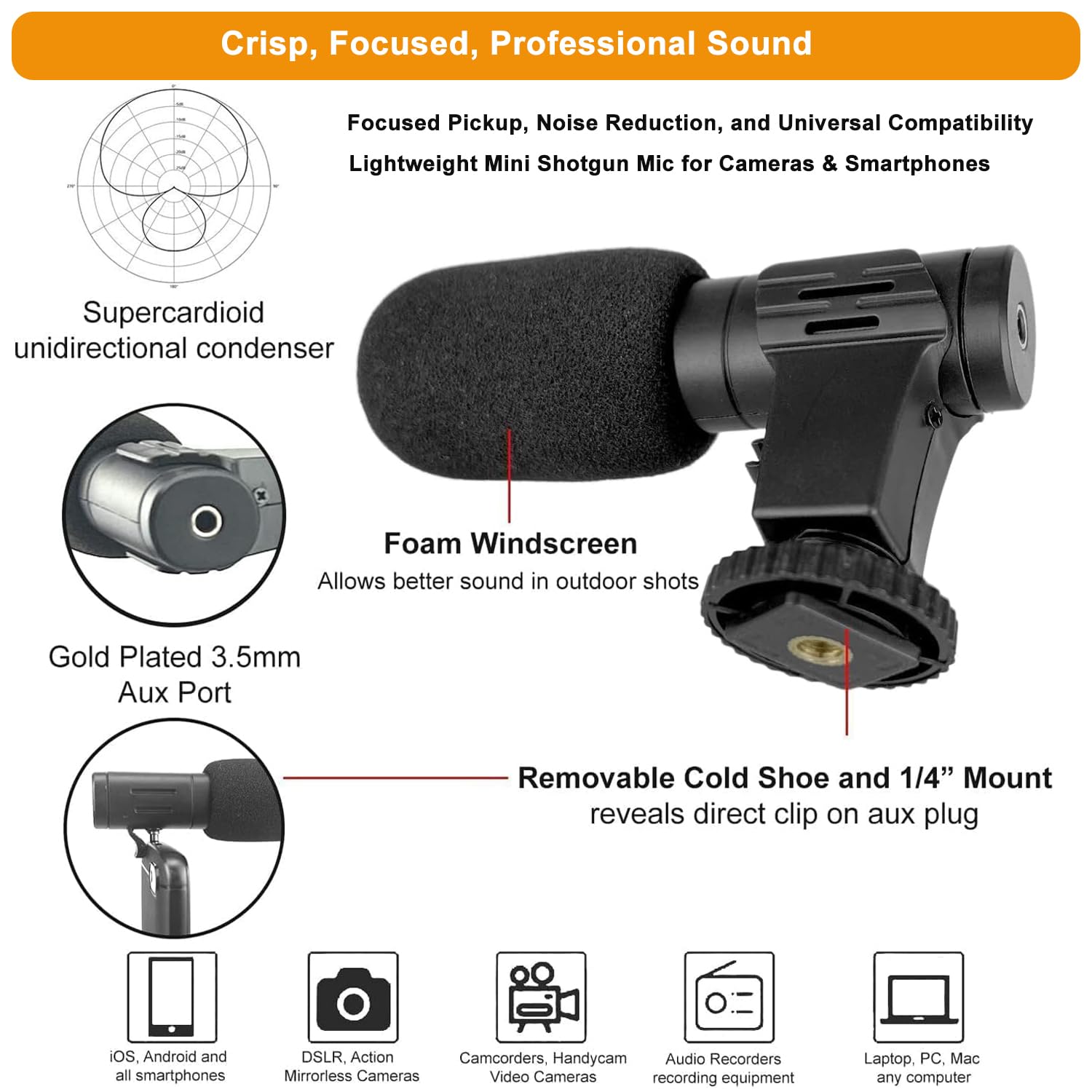 Kit Prise Vue Vidéo, Kit Vlog Professionnel pour Smartphone et Appareil Photo : Microphone, Lumière LED, Trépied Réglable, Support Téléphone, Idéal pour YouTube, TikTok, Live Streaming, Photographie