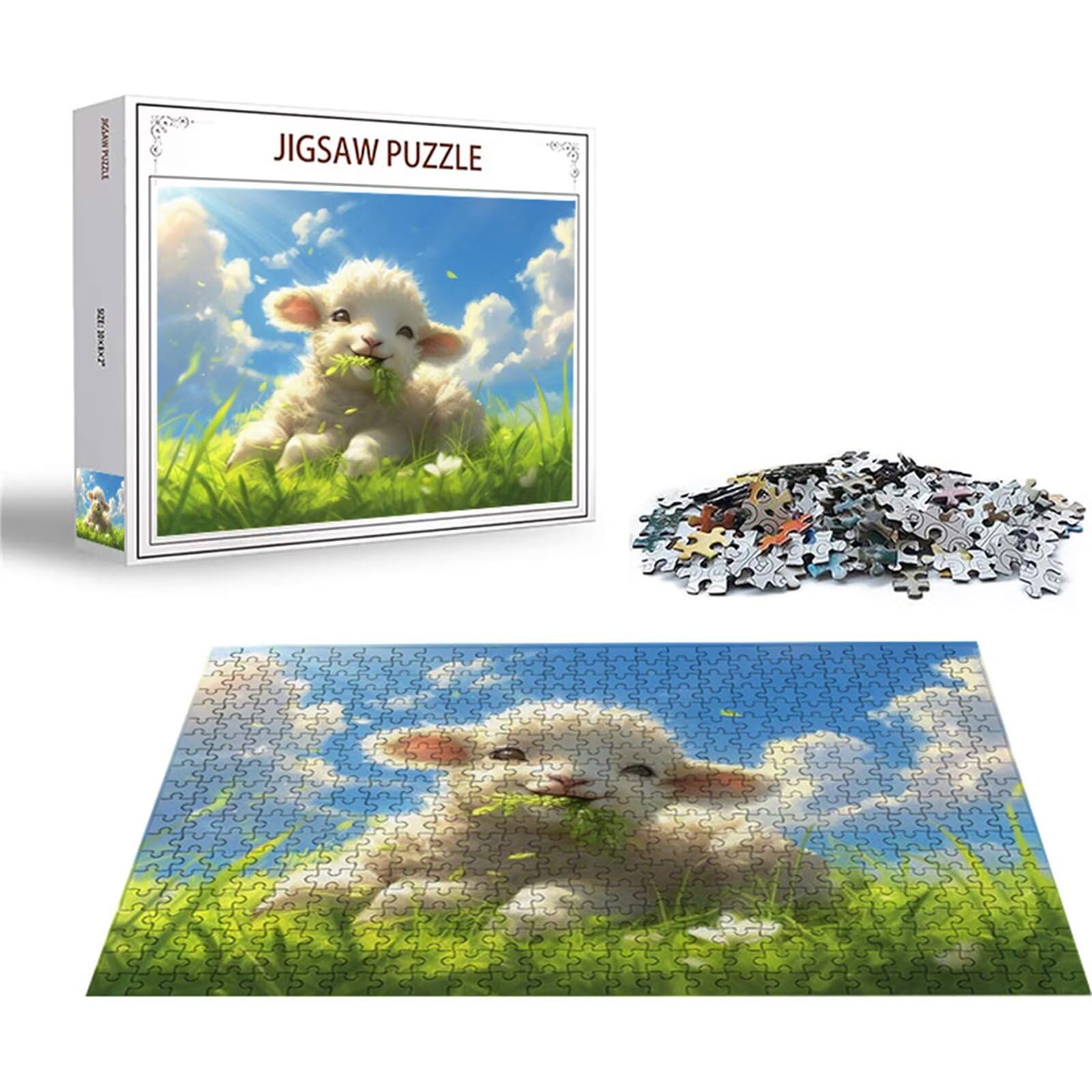 Puzzle 2000 sztuk owca puzzle zwierzę układanka drewniana, klasyczne dla dorosłych diY gra wyzwanie idealnie pasują między nimi literami z tyłu wysokiej jakości układanki dla dzieci dorosłych wiek 14