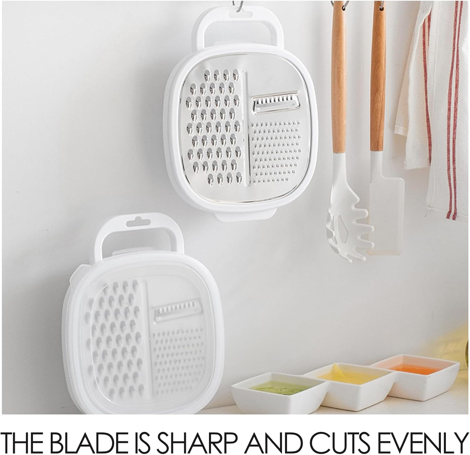 ABOOFAN Vegetable Grater and Slicer 9.84X7.59X3.93In Stainless Steel Kitchen Cutter Shredder for Cheese Fruits and Vegetables with Anti-Slip Design