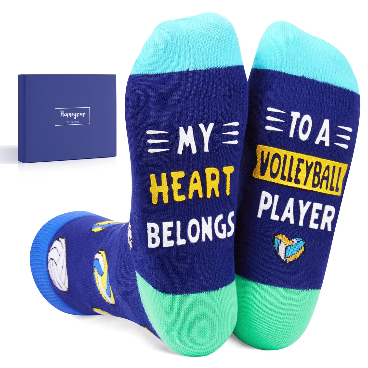 HAPPYPOP Women Men Sports Gifts - Basketball Runner Hiker Softball Skateboarder Socks