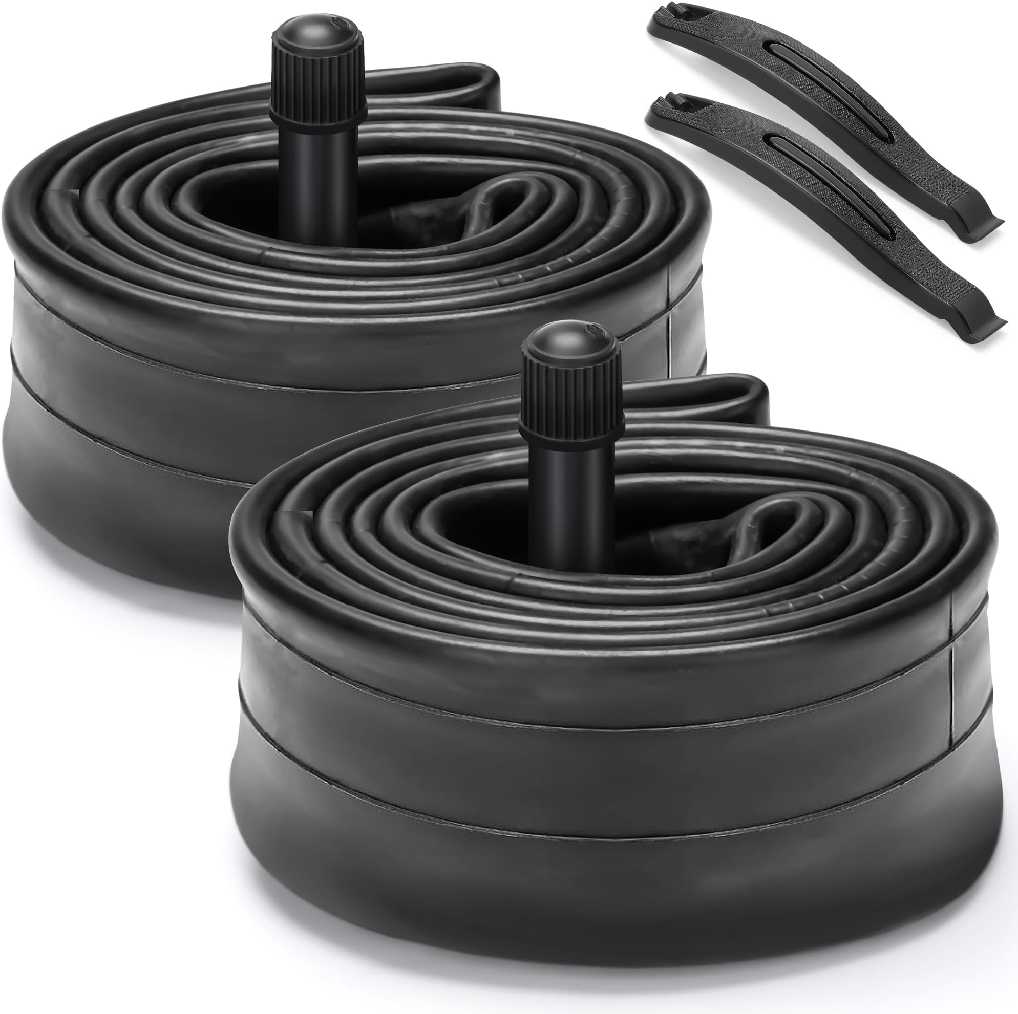 2PCS Premium 16Inch Bike Tubes of Kids, Compatible for 16 Inch x 1.75/1.95/2.10/2.125 Bike Tire, Mountain Bike Inner Tube of Schrader Valve, Come with 2PCS Levers