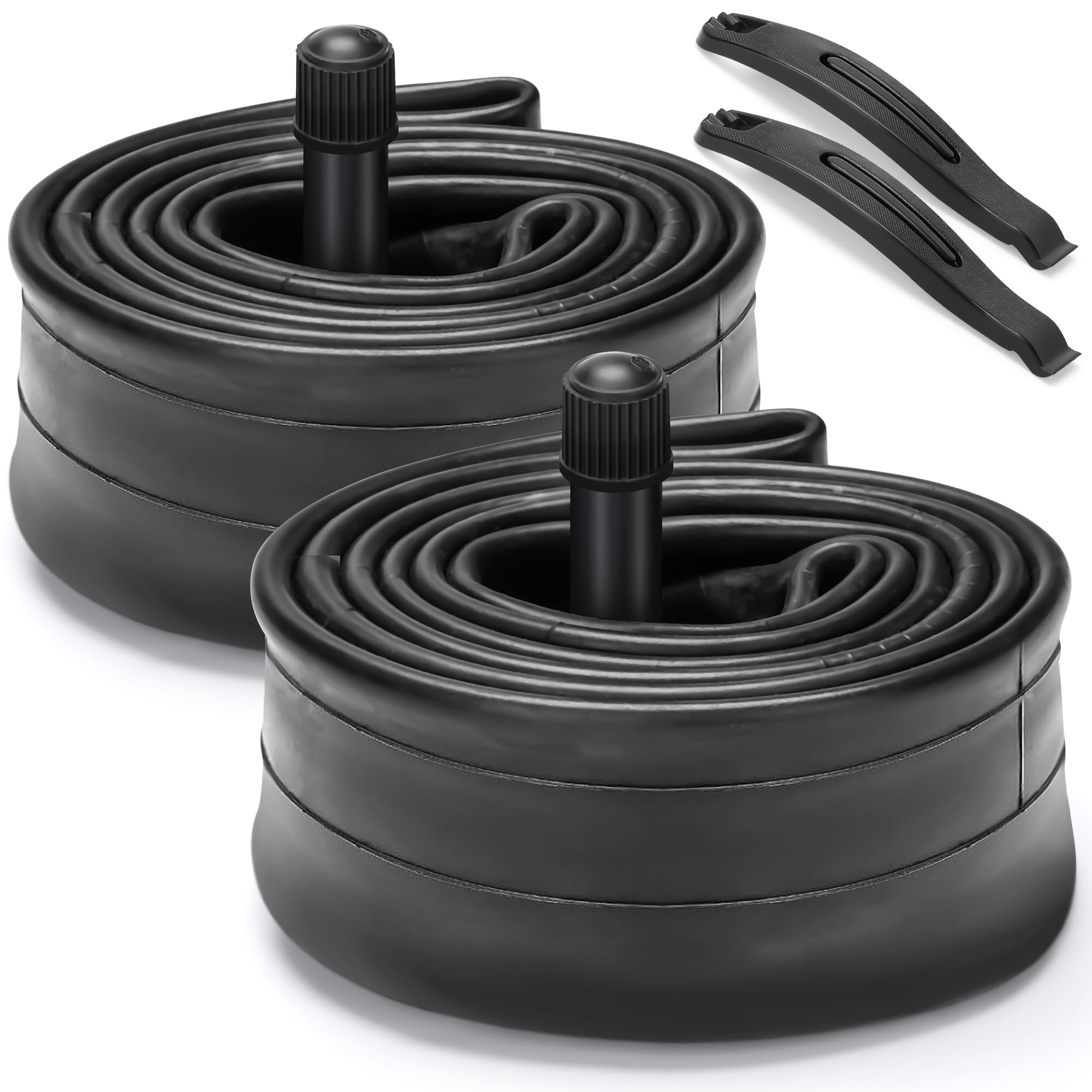 Hapleby 2PCS Premium 16Inch Bike Tubes of Kids, Compatible for 16 Inch x 1.75/1.95/2.10/2.125 Bike Tire, Mountain Bike Inner Tube of Schrader Valve, Come with 2PCS Levers