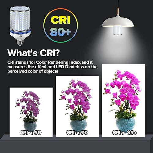 Miniatura 4 de HJFF Paquete de 2 bombillas LED equivalentes a 700 W, 11000 lúmenes, 6000 K, bombilla LED de maíz E26/E27, base media, 70 W, bombilla LED para