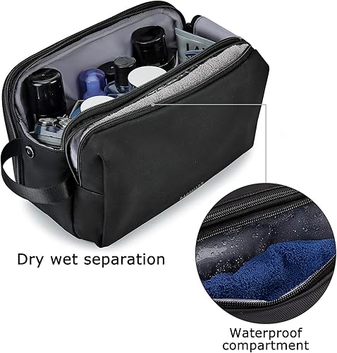 Miniatura 4 de BAGSMART - Bolsa de aseo para hombres, organizador de viaje, kit Dopp resistente al agua, bolsa de afeitado para accesorios de aseo, elementos