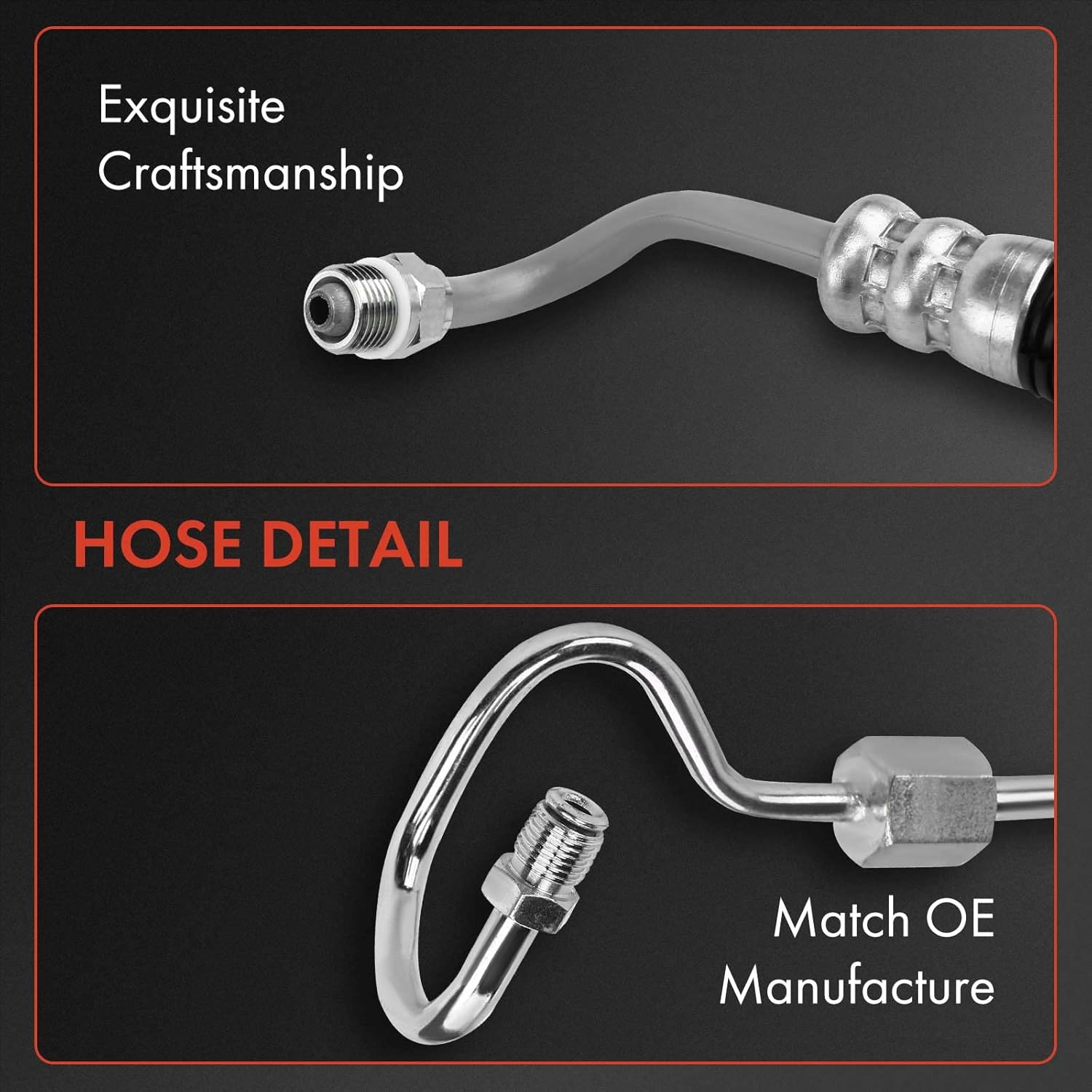 A-Premium Power Steering Pressure Hose Line Assembly Compatible with Ford F-100 Ranger 1997, Explorer 1991-1994, Ranger, Bronco II & Mazda B2300, B3000, B4000, with O-ring, Pump to Rack/Gear