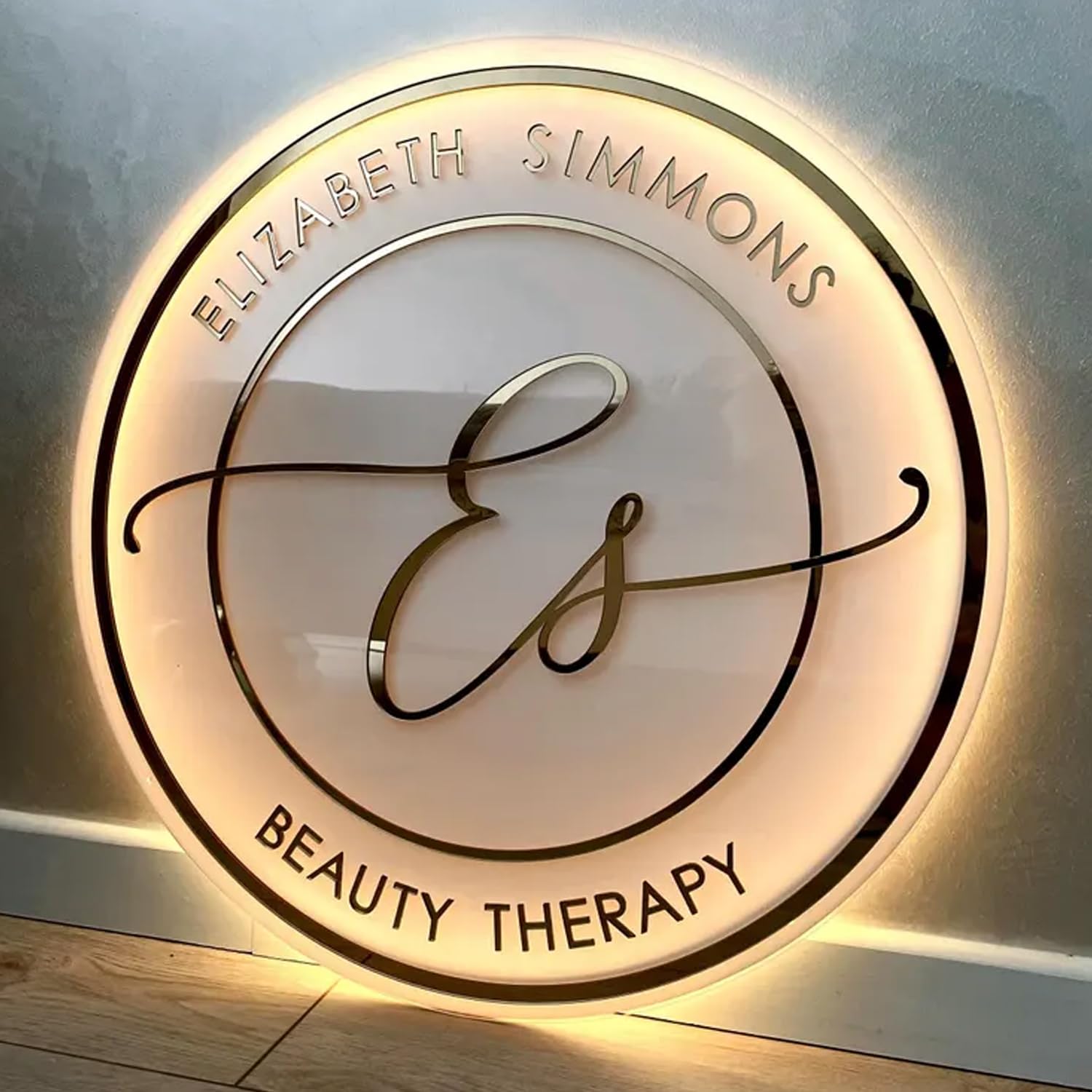 Custom Acrylic Backlit Sign, Personalized Illuminated Logo Signs For Business, Beauty Studios, Nail Salons, Storefront Design, Office and Shops Decor