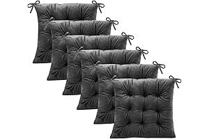 Square Seat Cushion Chair Pad for Dining Table 6 Chairs