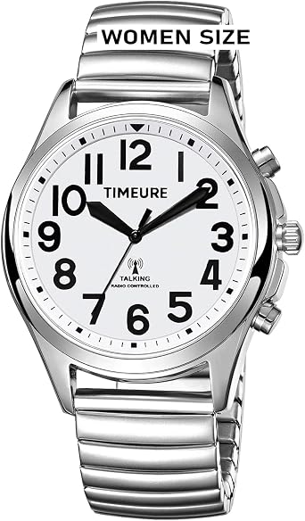 Talking Watch for Women with Expansion Band, Speaks Time,Week and Date,Set The Time Itself, Practical Present for Blind, Senior,or Visually impaired People