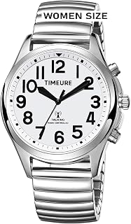 Talking Watch for Women with Expansion Band, Speaks Time,Week and Date,Set The Time Itself, Practical Present for Blind, Senior,or Visually impaired People