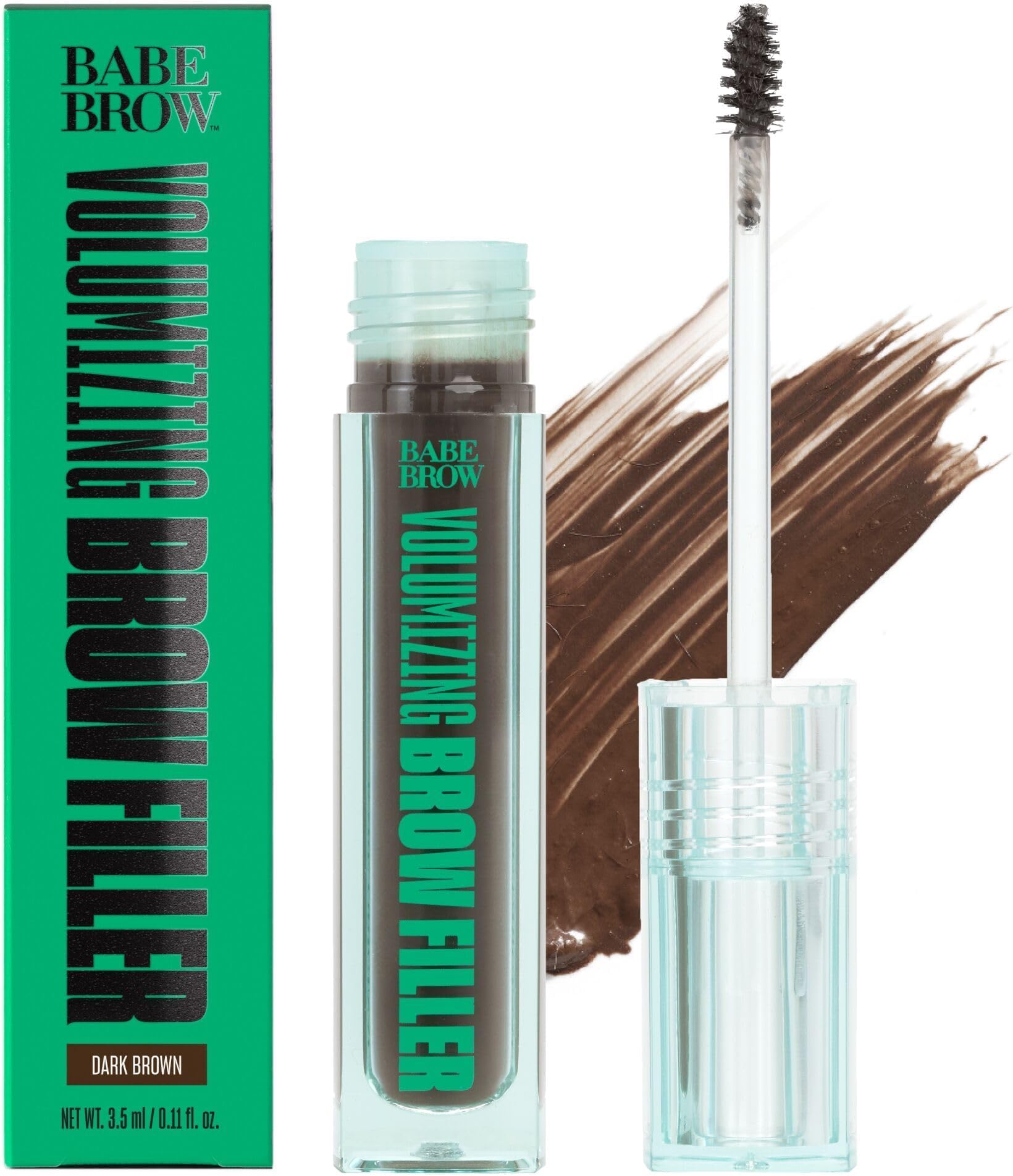 Volumizing Eyebrow Filler For Thicker Brows - Tinted Brow Gel with Peptides & Biotin, Smudge Resistant Brow Mascara