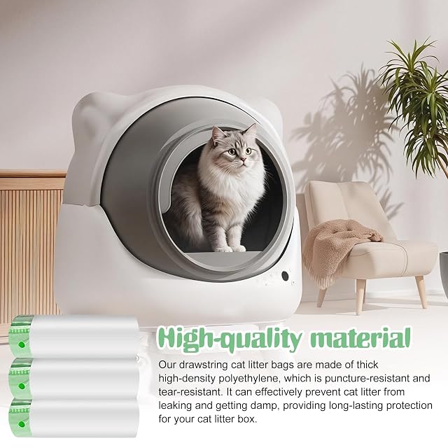 Foto 4 de 7 de GOMETY 120 bolsas de arena para gatos con cordones, 67 x 40 cm, resistentes a desgarros