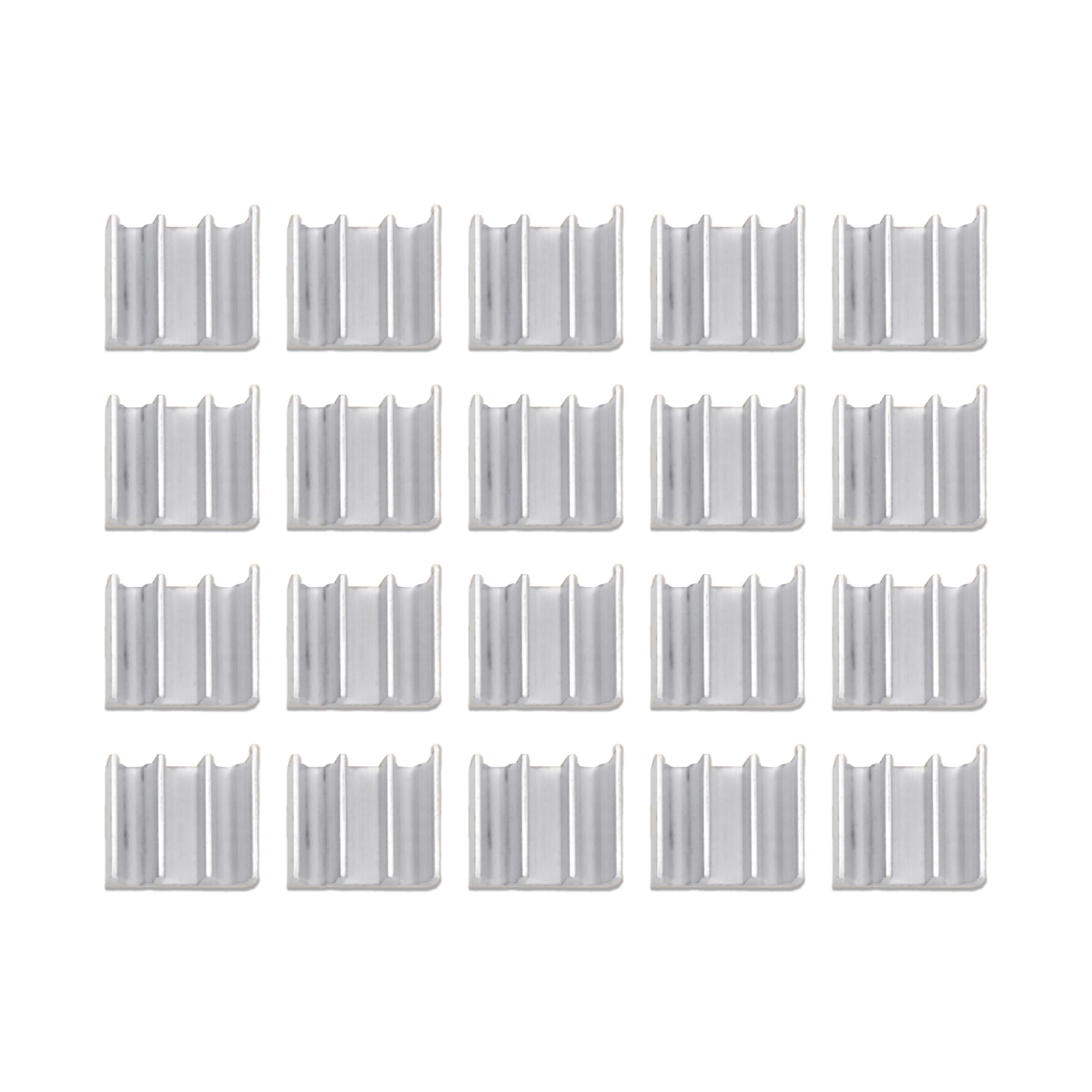 Electronic Spices Aluminium Heat sink Radiating Specially For IC'S Cooling 16 X 13 X 12 WITH BIG FINS Silver Tone Pack of 20-image-13
