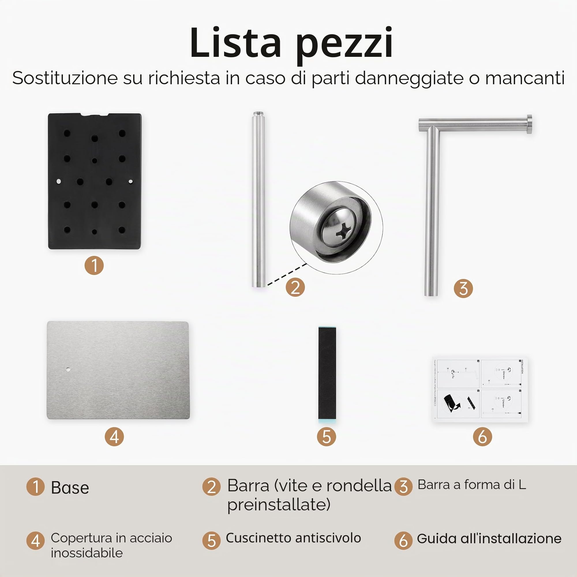 KES Porta Carta Igienica Autoportante Supporto per Bagno Porta Carta Igienica Acciaio Inossidabile Acciaio Spazzolato, BPH286S1A-2 | Base ponderata in acciaio inox SUS304, finitura spazzolata, BPH286S1A-2