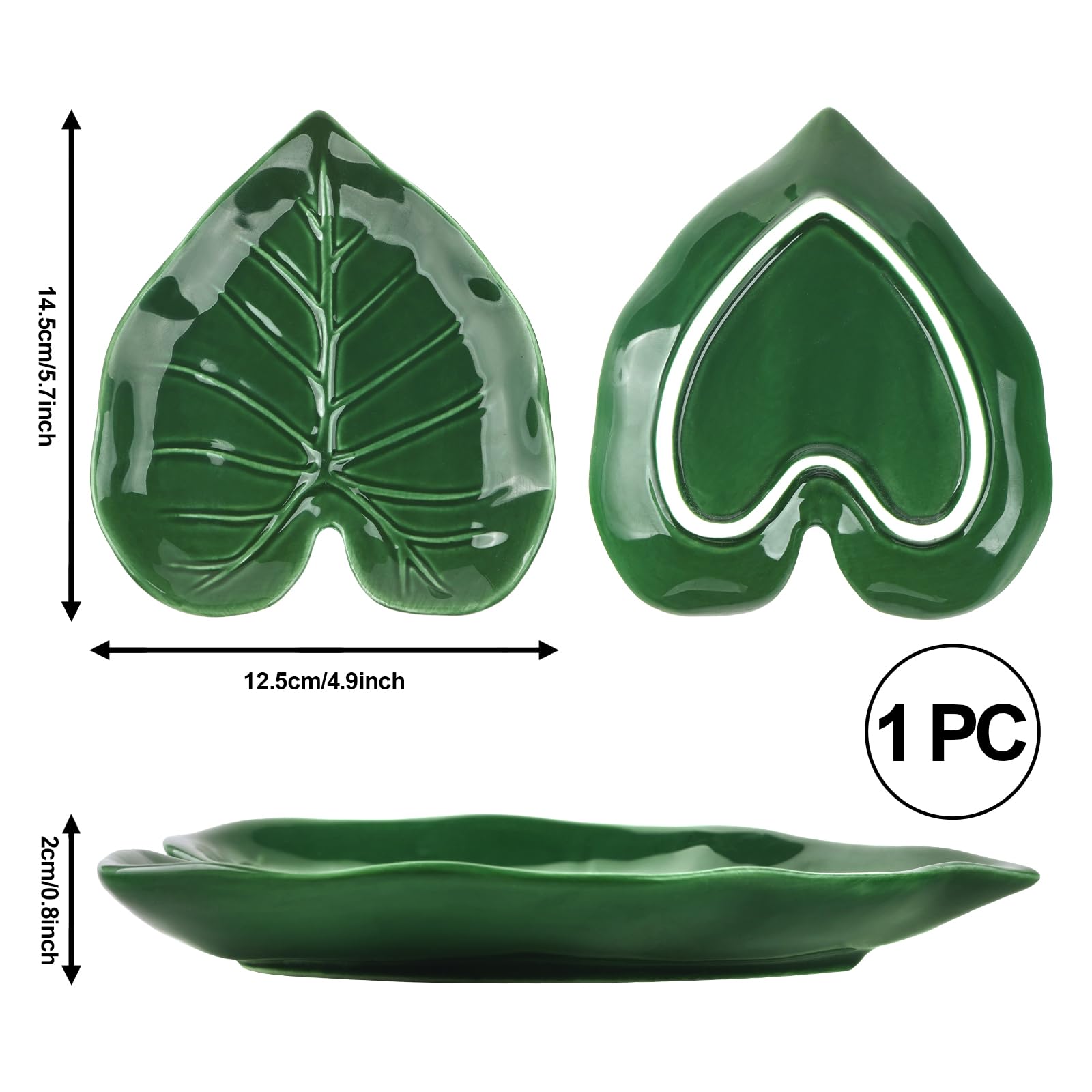 Komforbaa Soporte de cuchara de cerámica para estufa, bonito soporte de cuchara de cerámica para encimera de cocina, resistente al calor, regalo decorativo moderno para el hogar (verde)
