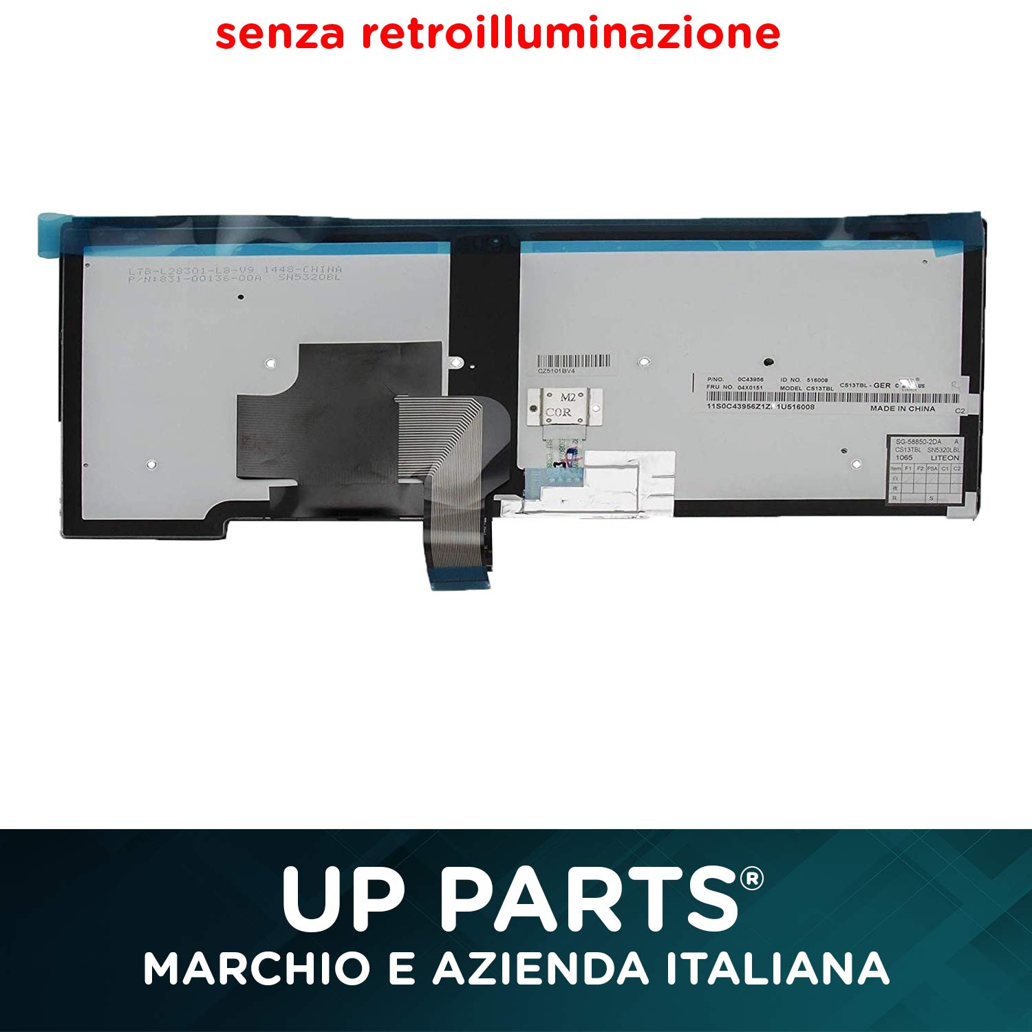 UP-KBL440 Tastiera per Lenovo T440, T440s, T440p, T431s, T450, T460, T450s, L440, L450, L460, E440, E450 con TRACKPOINT Senza RETROILLUMINAZIONE