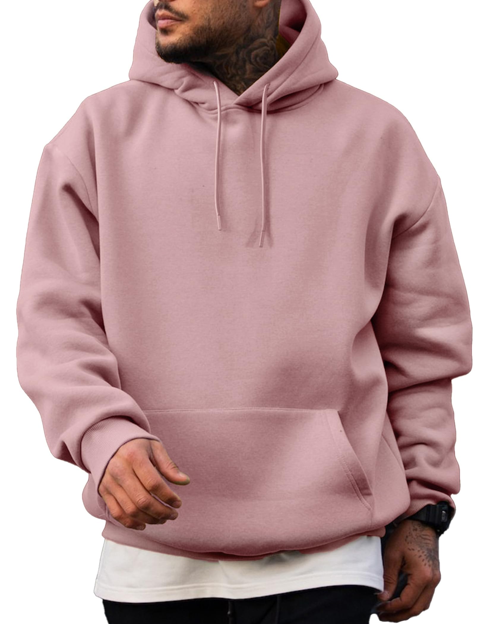 JMIERR Mens Fleece Lined Oversized Hoodie Pullover Sweatshirts