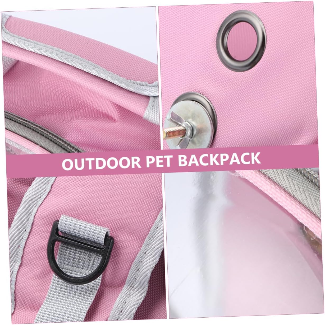 1pc Portable Pet Carry Bag Breathable Backpack for Outdoor Travel Adorable Knapsack for Cats Dogs Stick for