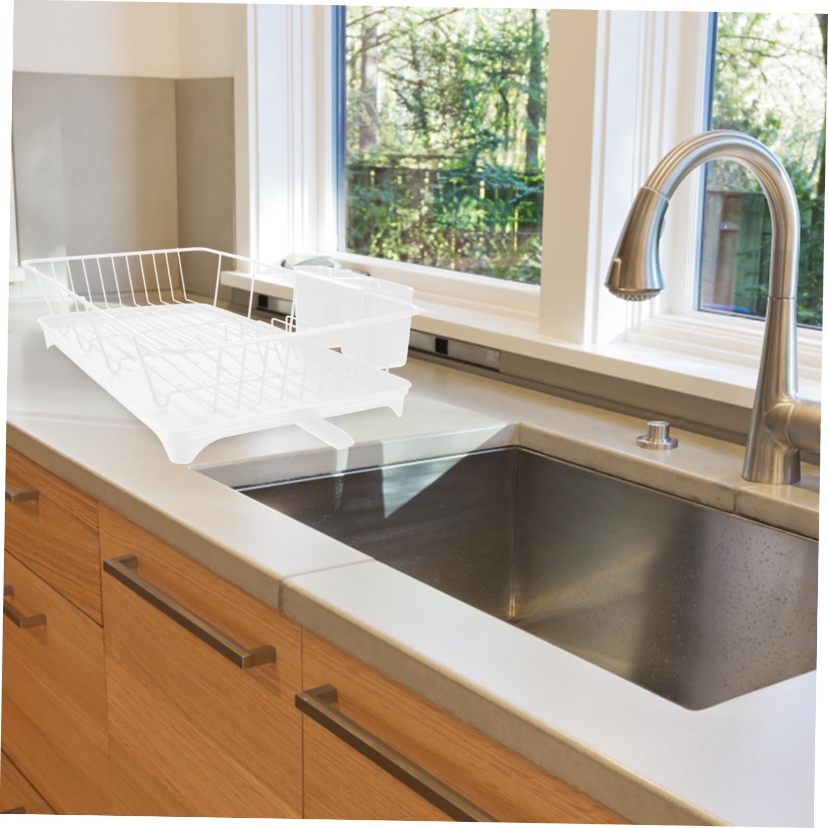 Escurreplatos De Cocina Grande Organizador De Platos para Encimera Escurridor De Platos para Secar Vasos y Utensilios Cocina