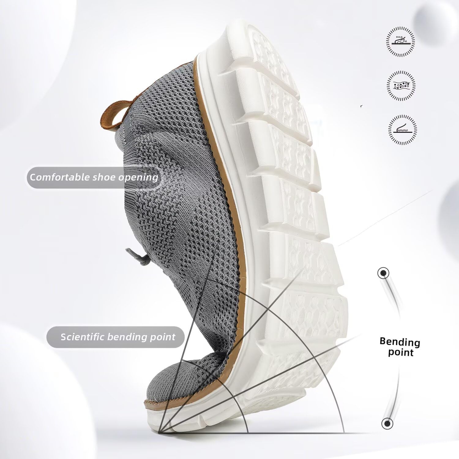 Men's Oxfords Business Shoes Fashion Mesh Casual Dress Walking Sneakers Comfortable Lightweight Soft Sole - Image 4