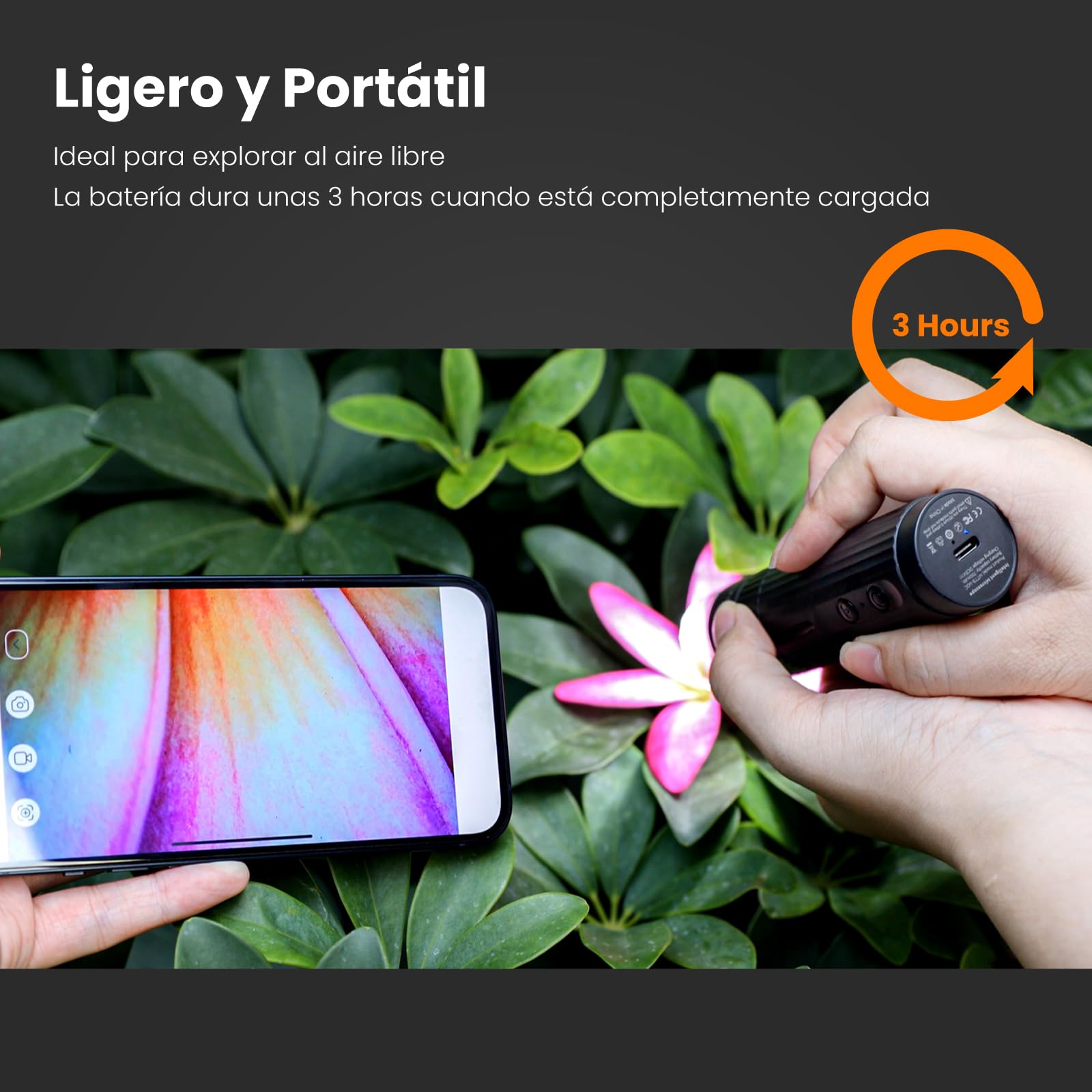 MatataStudio M2C Cyfrowy Mikroskop USB - Bezprzewodowy WiFi 50X-1000X 1080P HD, Przenośny z Regulowanym Stojakiem, 8 x LED, Kieszonkowy do iPhone'a, iPada, PC