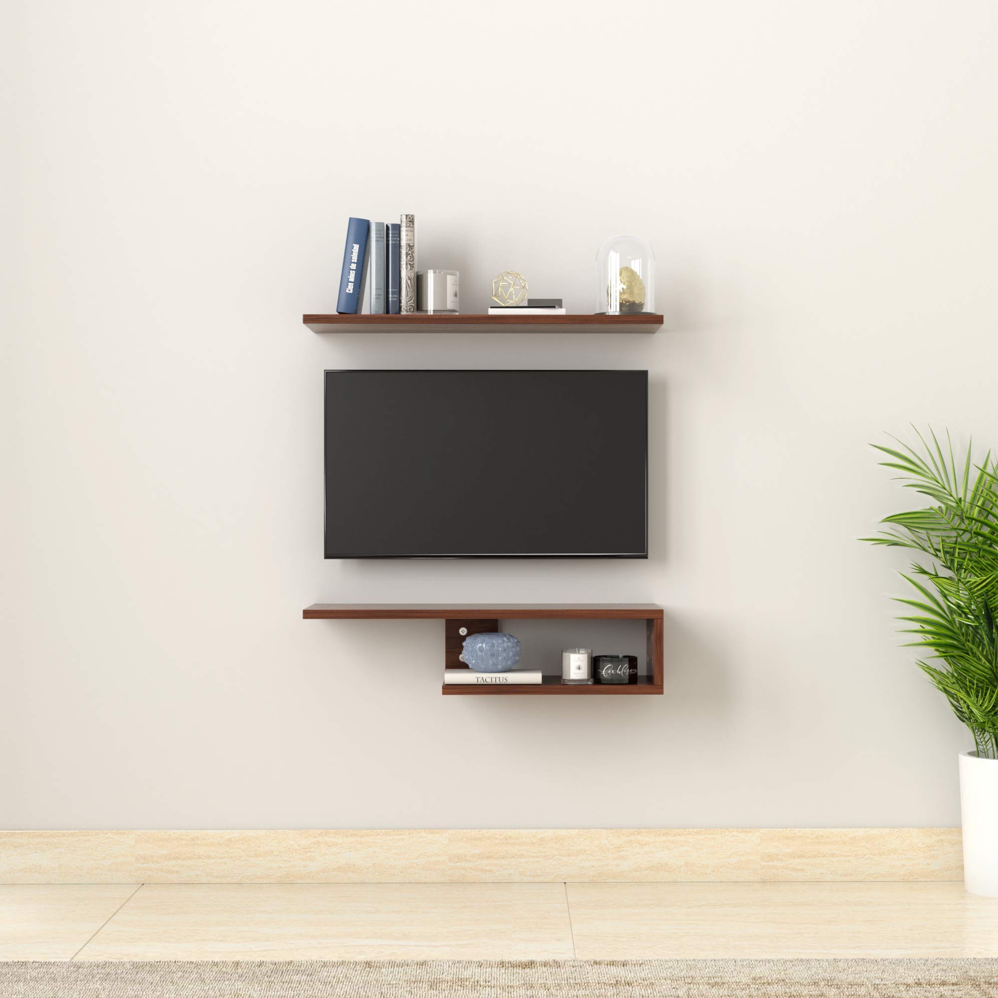 Amazon Brand - Solimo Canna Engineered Wood Wall Mounted TV/Entertainment Unit (Walnut)-image-40