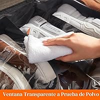 Vista 5 de Lifewit Organizador de almacenamiento de zapatos debajo de la cama, juego de 2, 4.3 pulgadas de alto, caja de almacenamiento de tela de perfil bajo