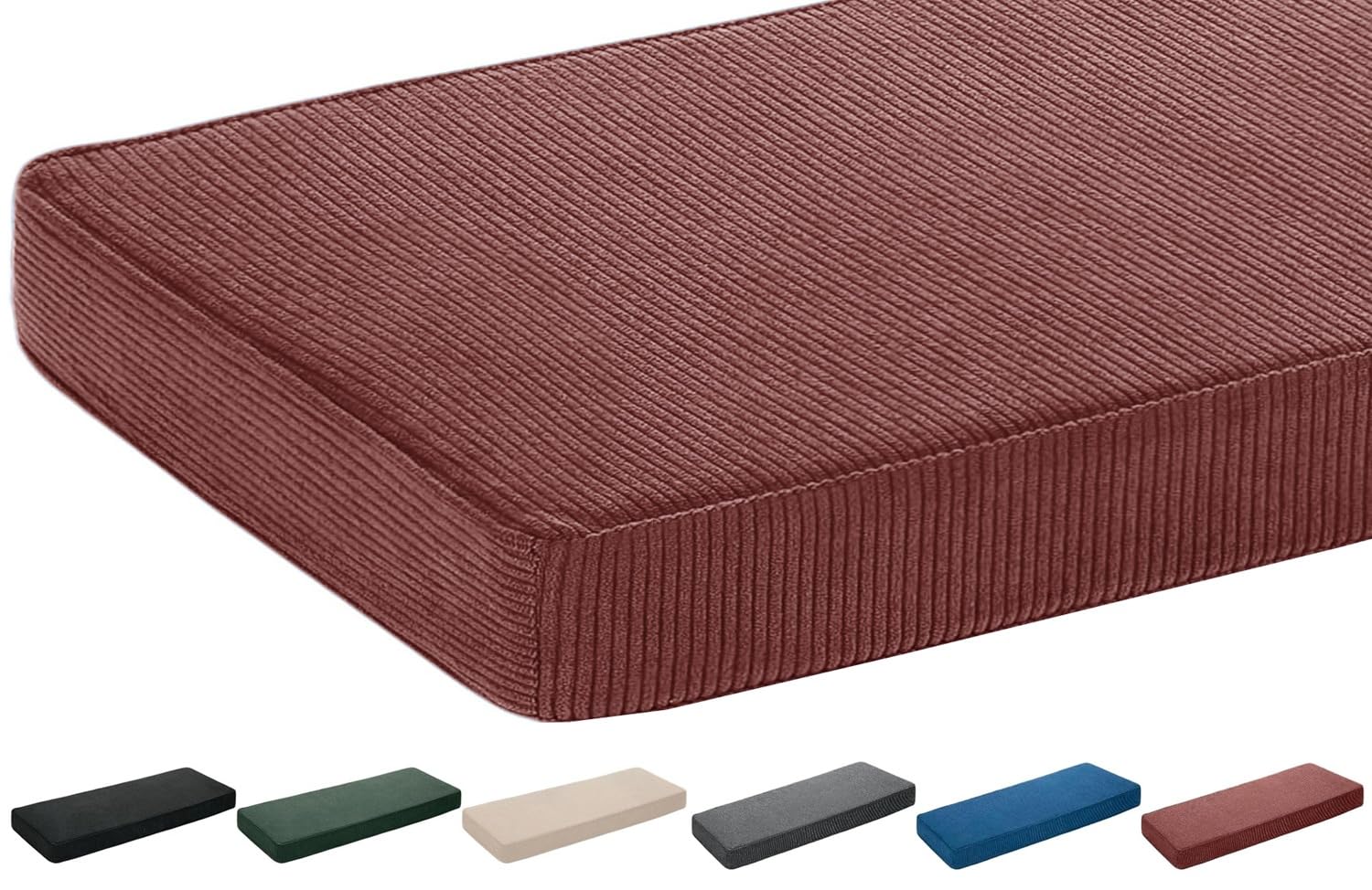 Coussin de jardin en velours côtelé épais 5 cm haut de gamme antidérapant