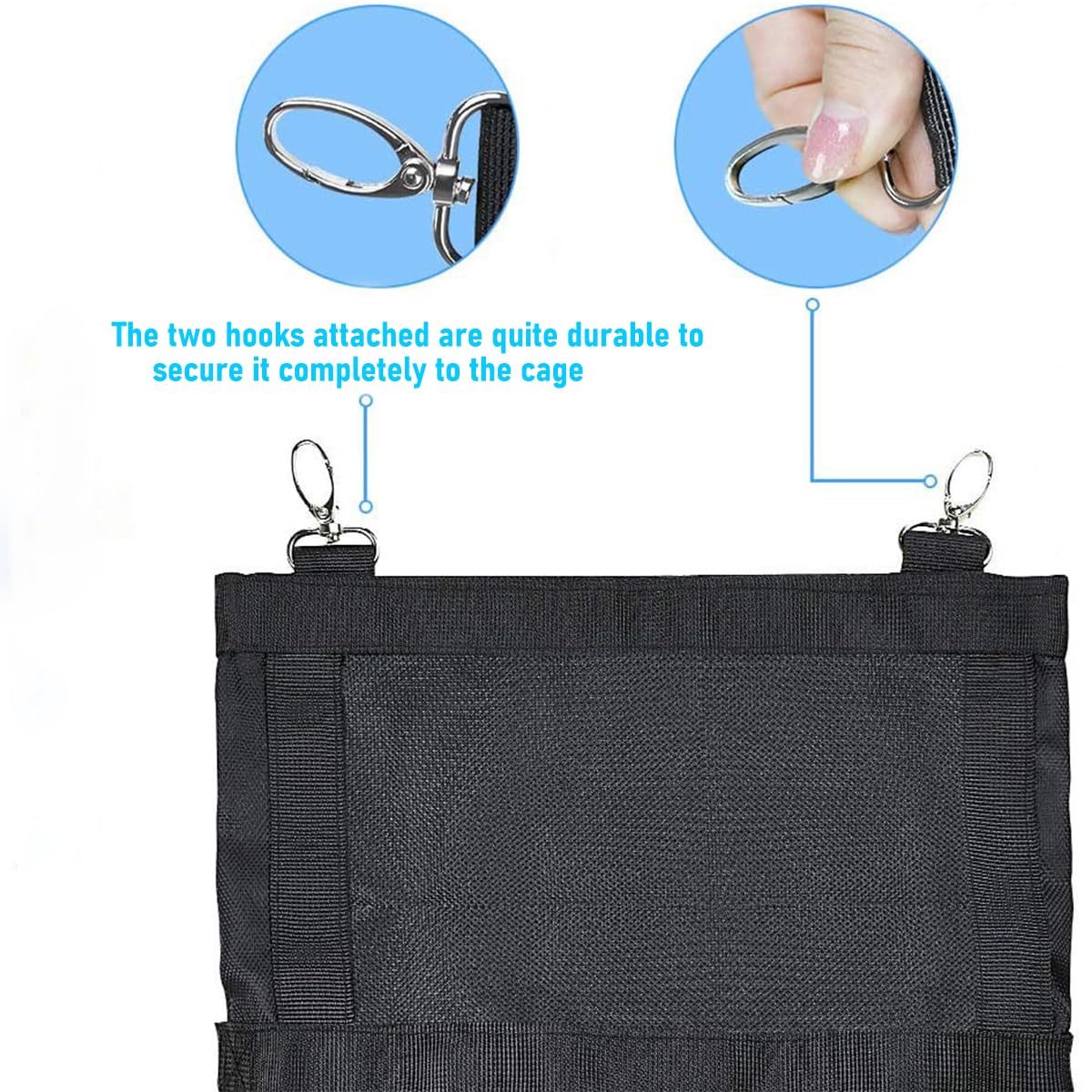 Rabbit Hay Feeder Bag for Bunny, Guinea Pig, Chinchilla - Minimizes Waste, Keeps Hay Fresh and Clean, Saves Space, Keeps Cage Cleaner - image 3